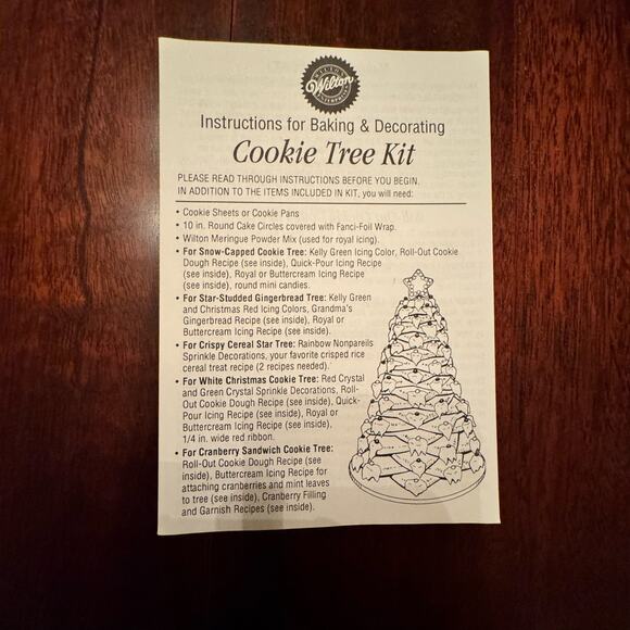 NOS VTG Wilton Christmas Cookie Tree Kit Open Box Complete Set 1994 Baking - Picture 13 of 14